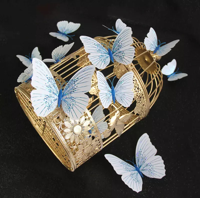 Butterfly Magnet / Wall Sticker Decoration Ambilight Single layer - BLUE - Image 2