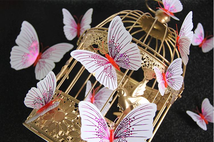 Butterfly Magnet / Wall Sticker Decoration Ambilight Single layer - FUCHSIA PINK - Image 2
