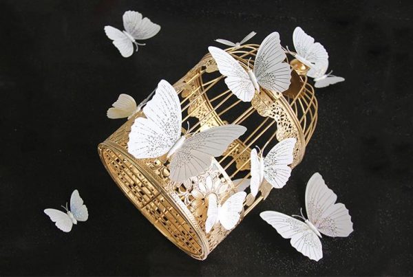 Butterfly Magnet / Wall Sticker Decoration Ambilight Single layer - WHITE