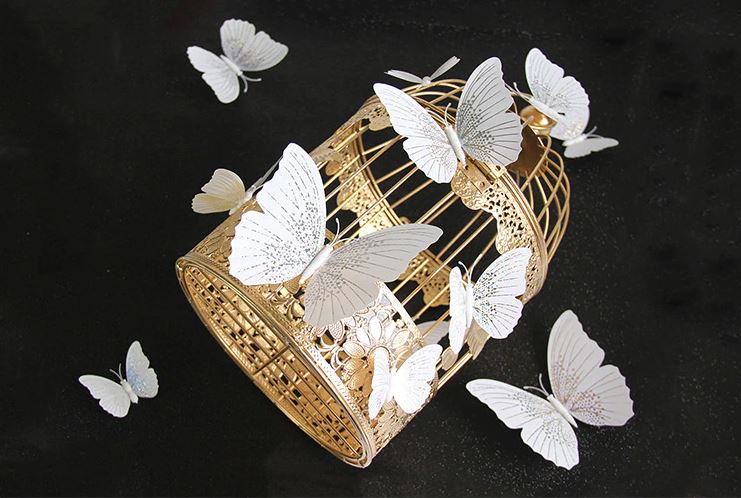Butterfly Magnet / Wall Sticker Decoration Ambilight Single layer - WHITE