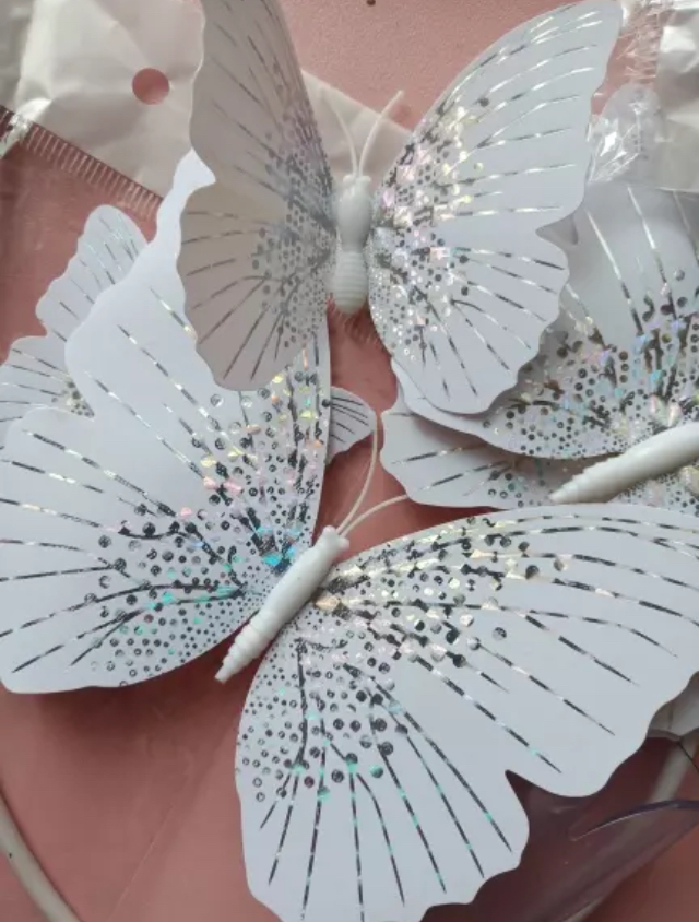 Butterfly Magnet / Wall Sticker Decoration Ambilight Single layer - WHITE - Image 4