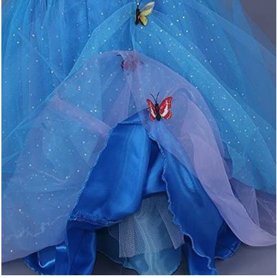 Girls Cinderella Princess Costume Dress with accessories - Image 4