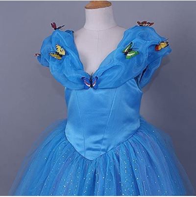 Girls Cinderella Princess Costume Dress with accessories - Image 2