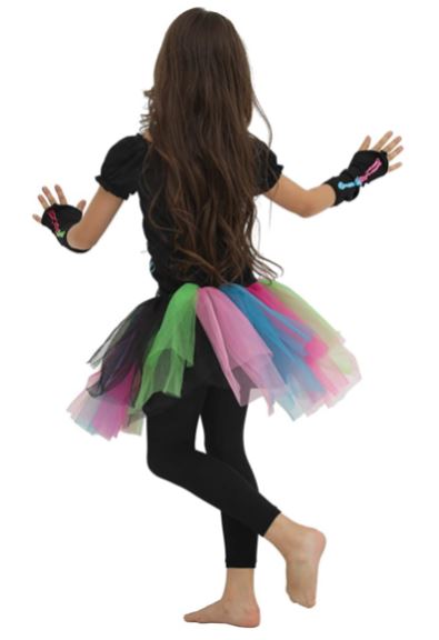 HALLOWEEN - Girl’s Funky Punky Bones Halloween Skeleton Tutu Dress Costume SIZE: MEDIUM(5-6) - Image 4