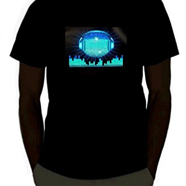 HDE Sound Activated LED Equalizer T-Shirt (Disco Ball)