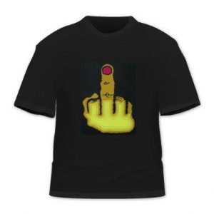 HDE Sound Activated LED Equalizer T-Shirt (FINGER)