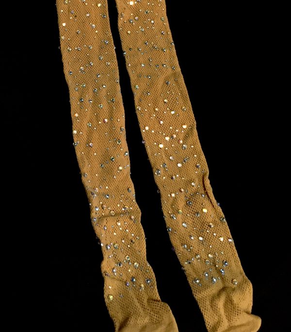 Fishnet Stockings Rhinestone - TAN