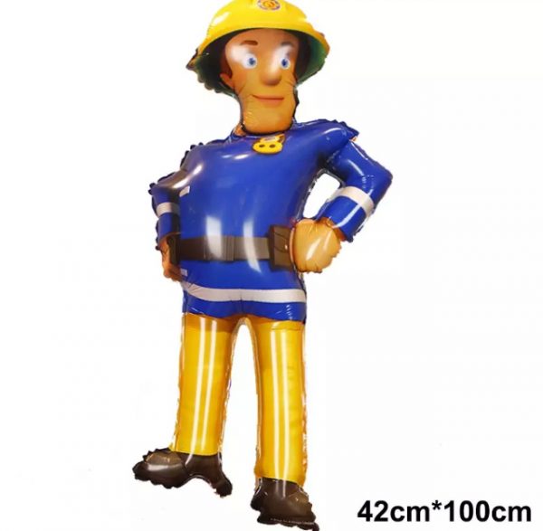 BALLOONS - Helium Balloons - Fireman Sam Theme Balloon 42cm x 100cm