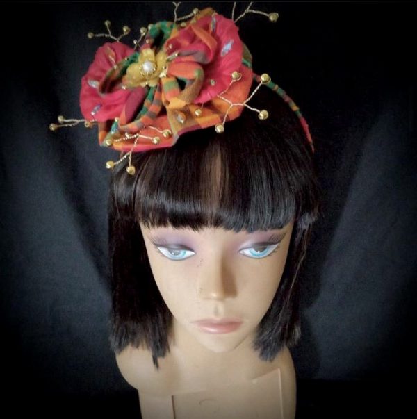 FACINATORS - CUSTOM MADE Decorated Madras Fascinator