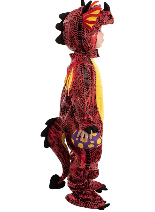 HALLOWEEN - Kids Animal Dinosaur Red Dragon Costume SIZE: SMALL (5-7) - Image 3