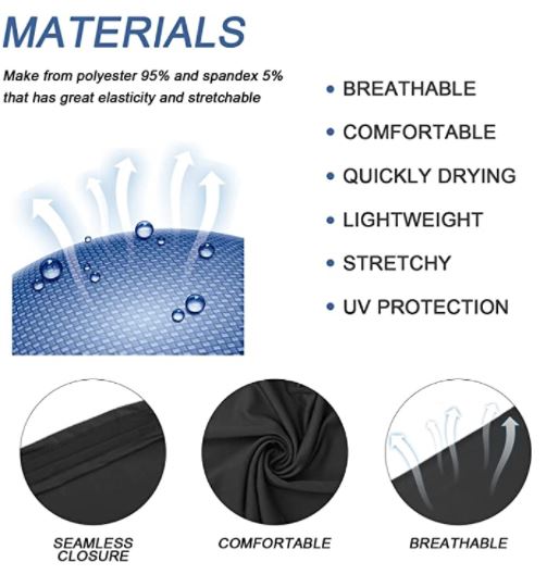 ANTI DUST Breathable Tube Mask UV Protection Face Mask Neck Gaiter - BLACK - Image 2