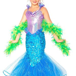 Mermaid Girls - Mermaid Princess Sequin Costume Dress CHD SIZE SMALL(4-6)