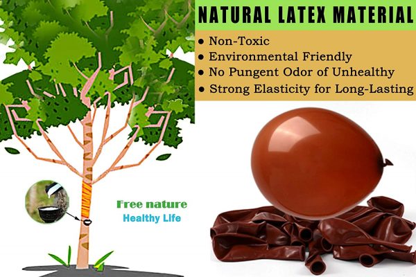 BALLOONS - Latex 12inch - 10 Pack - BROWN Balloons - Image 3