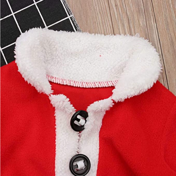 CHRISTMAS ROMPER - Boy - Baby Infant Christmas Santa Costume SIZE: 2-6M - Image 4