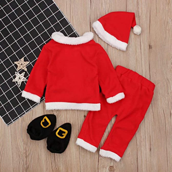 CHRISTMAS ROMPER – Boy – Baby Infant Christmas Santa Costume SIZE: 2-6M