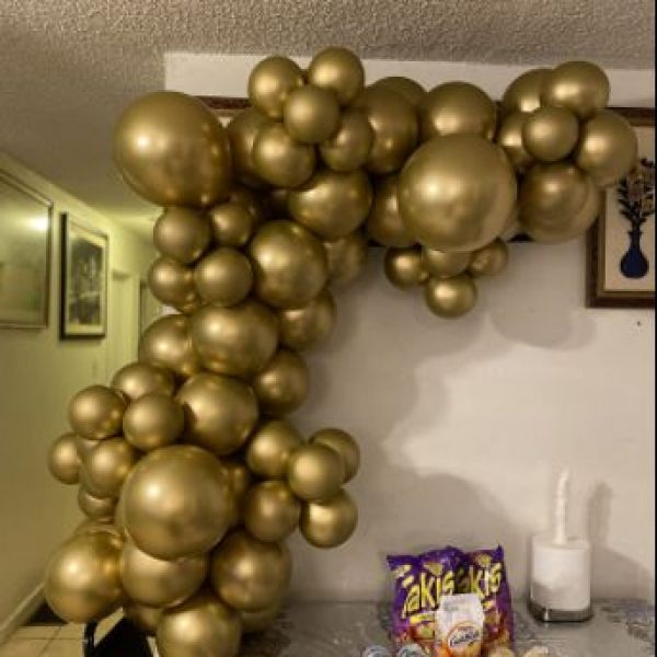BALLOONS – Latex 12inch – 10 Pack – GOLD METALLIC CHROME Balloons