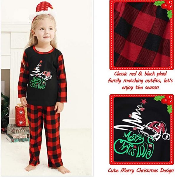 Christmas Matching Family Pajamas Sets PLAID
