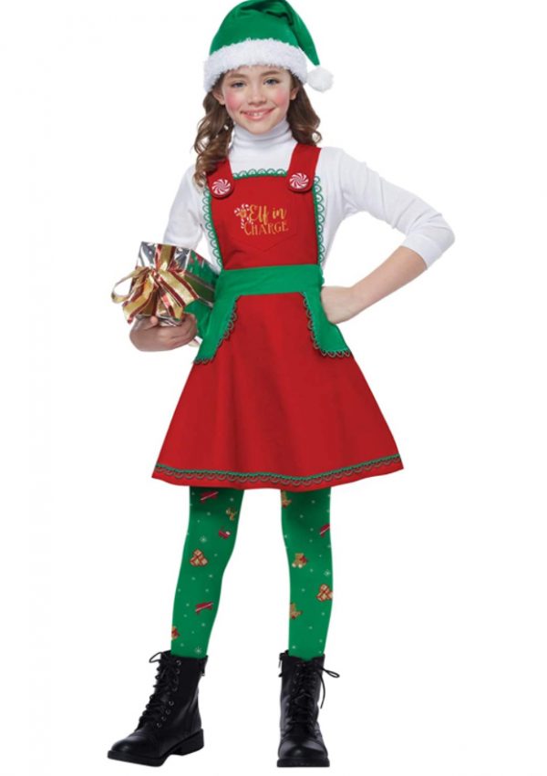 CHRISTMAS/NATIVITY COSTUMES - GIRLS - Elf in Charge Child Costume - Image 3