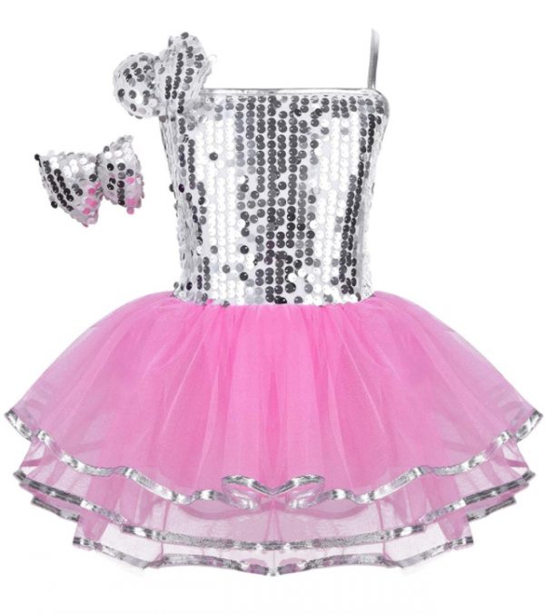 Girls Sequins Bowknot Tutu Dress SIZE 3-4YRS