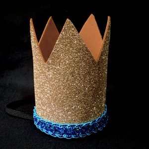 CUSTOM MADE Tutu Tiara - GOLD BOYS Glitter FOAM CROWN (SMALL)