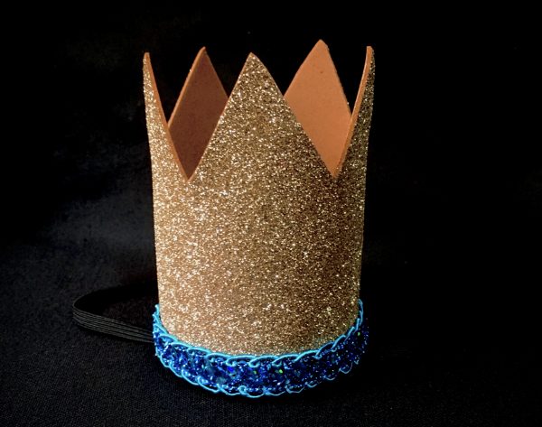 CUSTOM MADE Tutu Tiara - GOLD BOYS Glitter FOAM CROWN (SMALL)