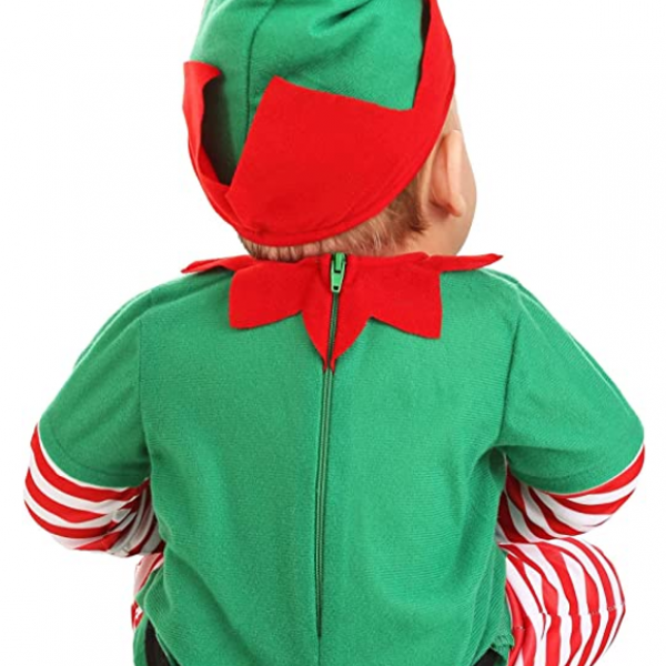 CHRISTMAS ROMPER – Boy – Baby Infant Christmas Elf Costume SIZE: 0-3M