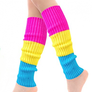 LEG WARMERS - Women Crochet Knit Leg Warmer - ONE SIZE - NEON PINK/YELLOW/TURQUOISE