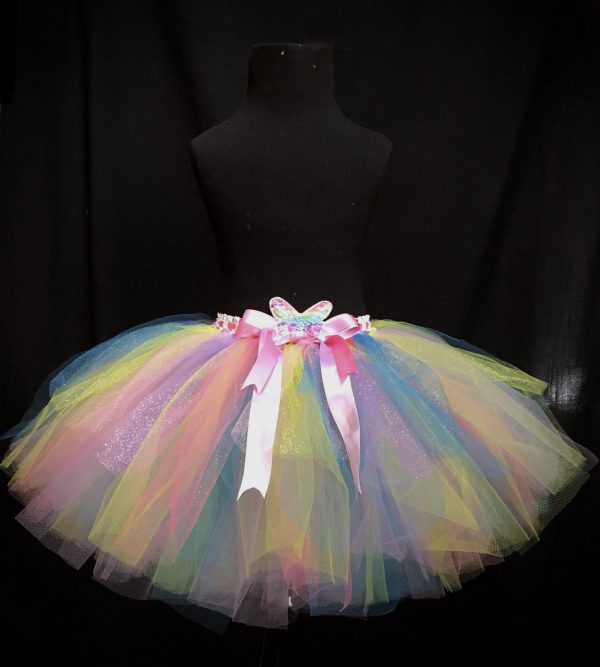 CUSTOM MADE Child tutu – Toddler BRIGHT PASTEL Colorful Sparkle Tutu Fits up to 3 yrs