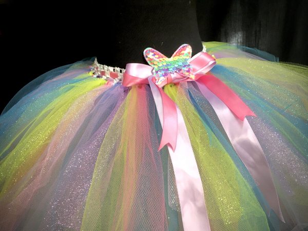 CUSTOM MADE Child tutu – Toddler BRIGHT PASTEL Colorful Sparkle Tutu Fits up to 3 yrs - Image 2