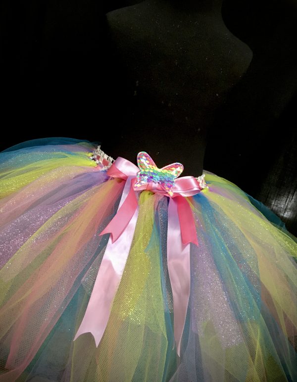 CUSTOM MADE Child tutu – Toddler BRIGHT PASTEL Colorful Sparkle Tutu Fits up to 3 yrs - Image 3