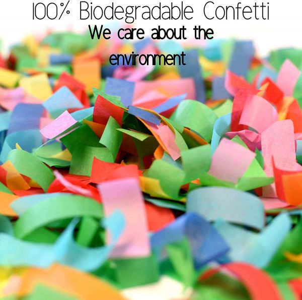 Confetti Cannons Air Compressed Party Poppers - Multicolor Biodegradable - Image 2