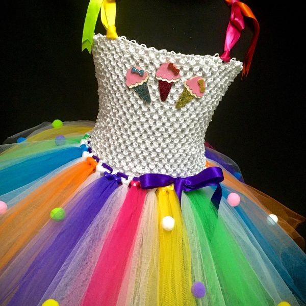 CUSTOM MADE Child tutu dress – Toddler Sweet Colorful Tutu Dress SIZE: Fits up to 3yrs