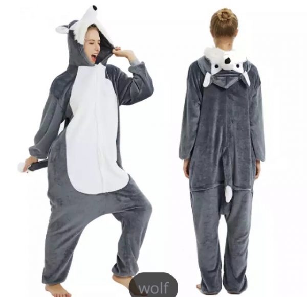 ADULT Onesie - Adult WOLF ONESIE  SIZE: LARGE