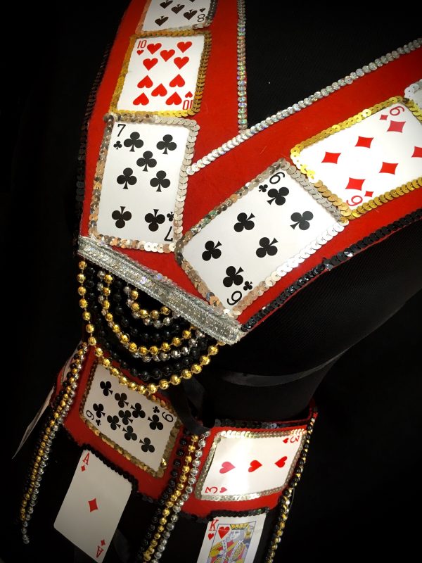 Card Suit Carnival Chest + Waist piece Unisex (BLACK, GOLD, SILVER) - Image 2