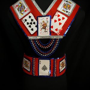 Card Suit Carnival Chest + Waist piece Unisex (BLUE, RED, SILVER)