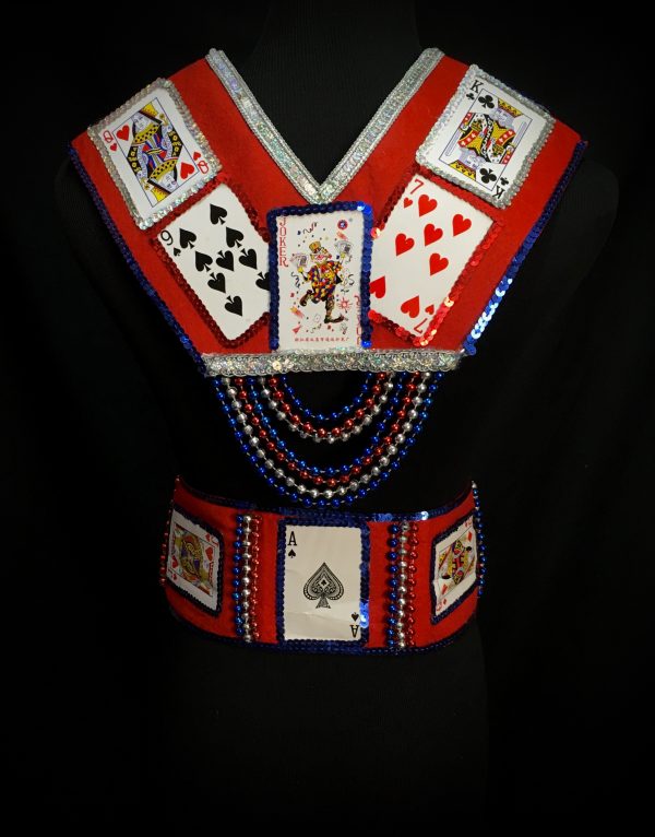 Card Suit Carnival Chest + Waist piece Unisex (BLUE, RED, SILVER)