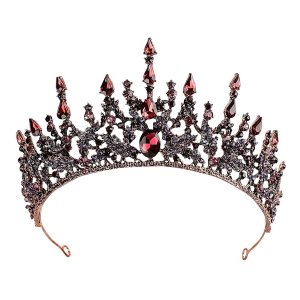 BLACK  CROWNS - RED/PURPLE/BLACK Gothic Tiara Crown for Women