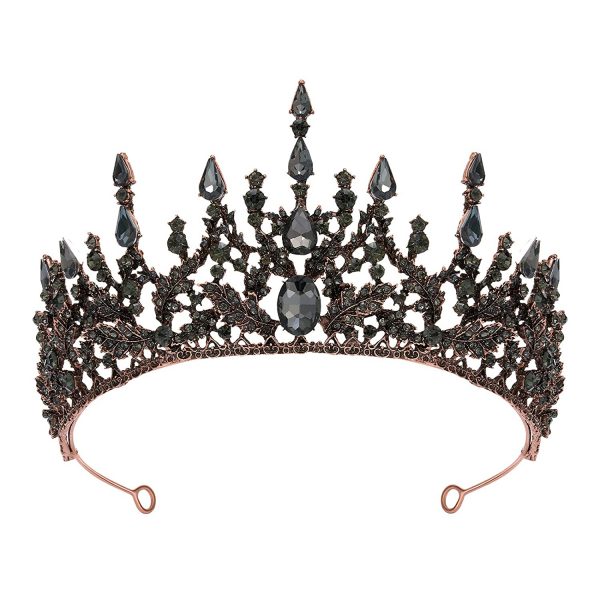 BLACK  CROWNS - BLACK Gothic Tiara Crown for Women