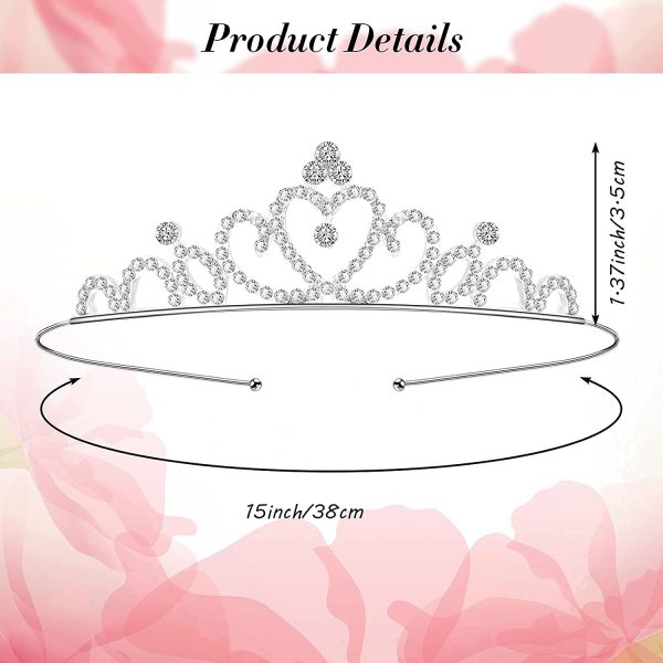 SILVER Tiara Crystal Rhinestone Headband 11 - Image 2