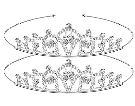 SILVER Tiara Crystal Rhinestone Headband 3