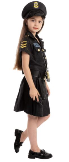 Career Day POLICE – Girls Police Cop Costume - Image 3