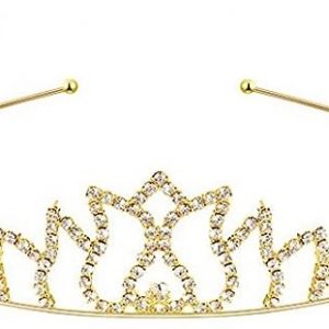 GOLD Tiara Crystal Rhinestone Headband 6