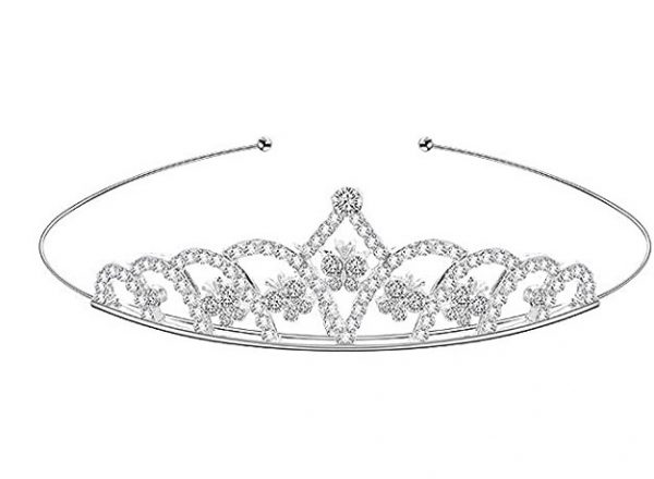 SILVER Tiara Crystal Rhinestone Headband 13