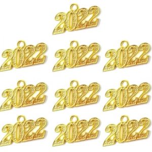Graduation Hat Alloy Gold 2022 Year Charm for Graduation Tassel