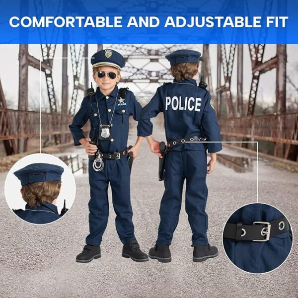 Career Day POLICE - Boys Deluxe Police Dress Up Costume Set 7PC SET - Image 2