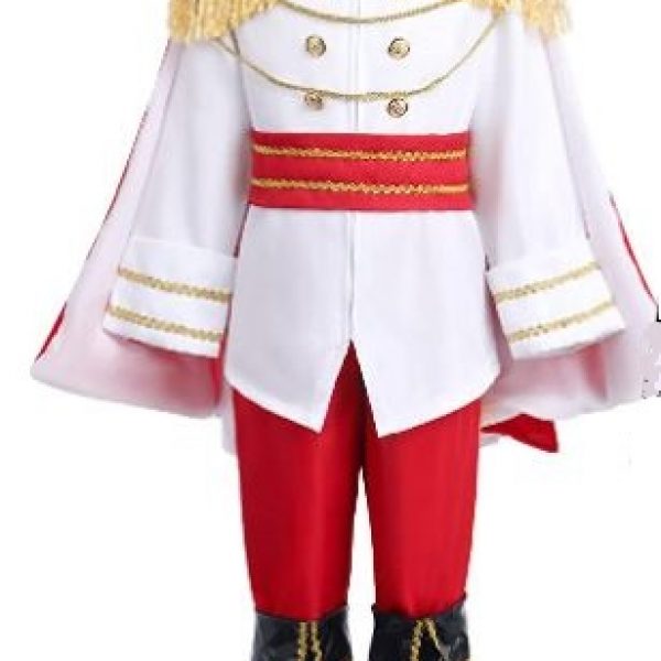 PRINCE – Child Royal Prince costume -Boys 6PCS Royal Prince Charming Costume Outfit RED