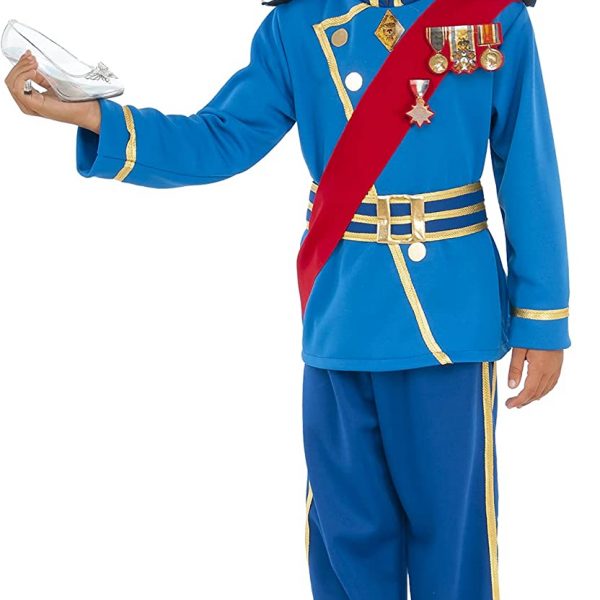 PRINCE – Child Royal Handsome Prince Costume – BLUE w/Red Sash