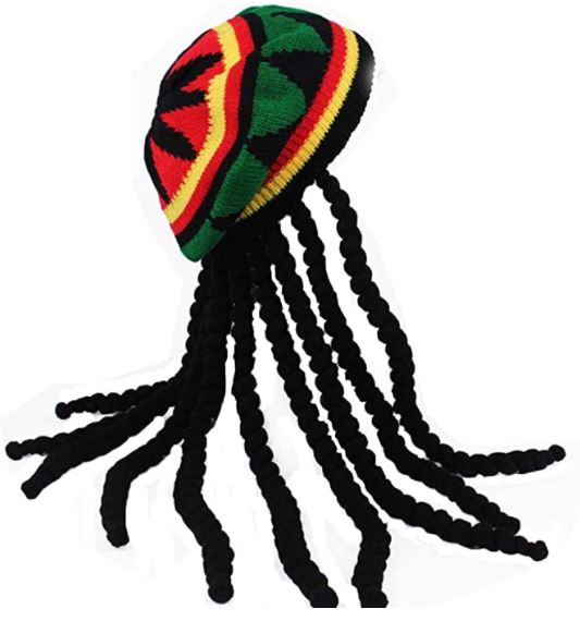 Dreadlocks Rasta Hat Crocheted Knitted Beret Cap - Image 3