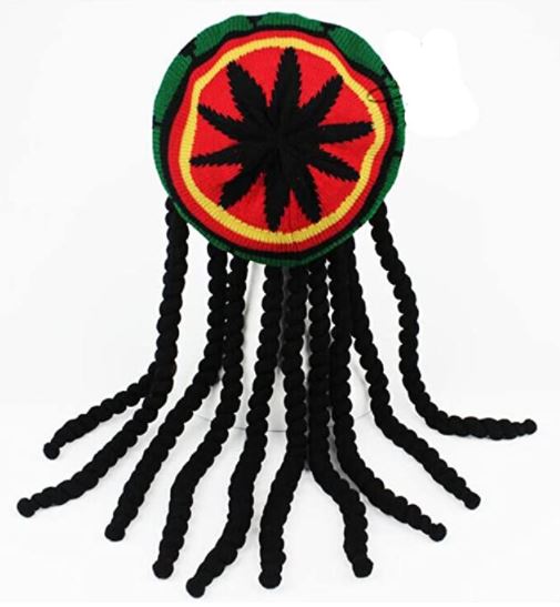 Dreadlocks Rasta Hat Crocheted Knitted Beret Cap - Image 5