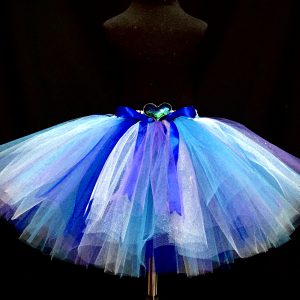 CUSTOM MADE Child tutu – TODDLER Streaks of Blue Sparkle Tutu Fits up to 3yrs